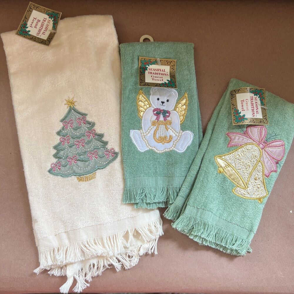 Seasonal Traditions Gues Towels Christmas Holiday